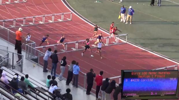 Girls 110 Hurdles Finals Section 1