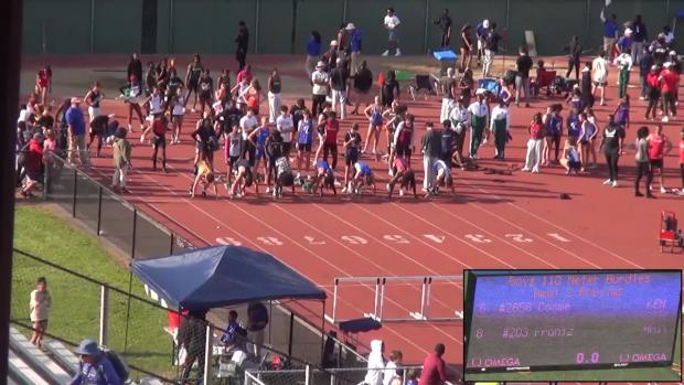 Boys 110 Hurdles Prelims Heat 2