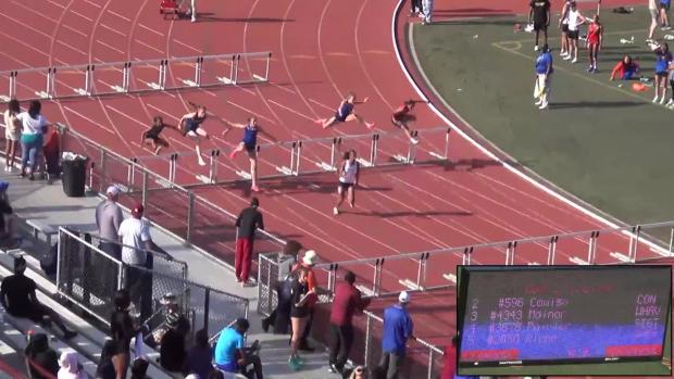 Girls 100 Hurdles Prelims Heat 2