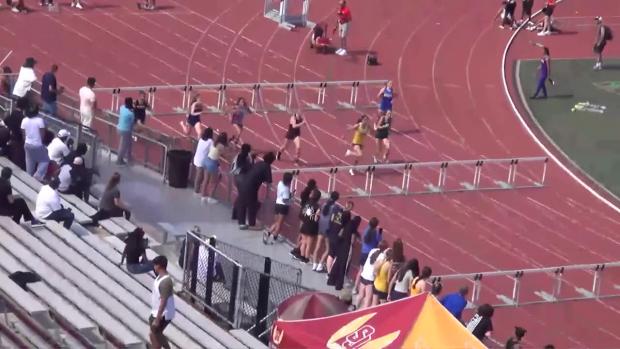 Girls 100 Hurdles Prelims Heat 2