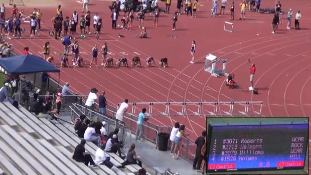 Girls 100 Hurdles Prelims Heat 3