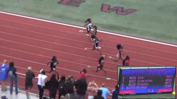 Girls 100 Prelims Heat 1