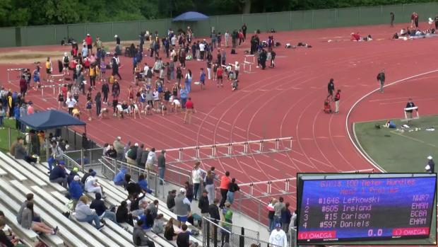 Class M Girls 100 Hurdles Prelims Heat 1