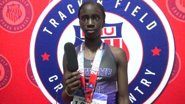 Heaven ISOKPUNWU takes gold in 12yr old girl's 1500m