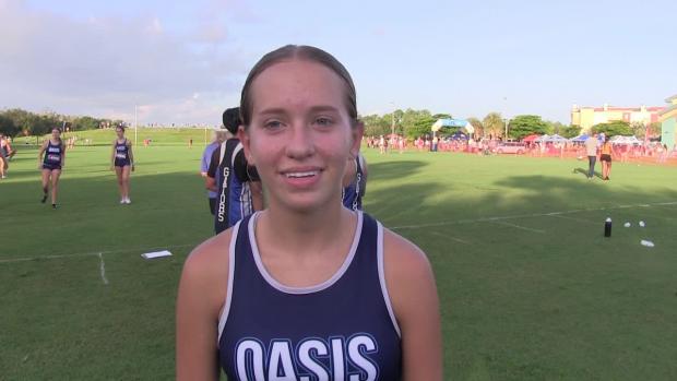 Jazlyn Forbes after new 3D Sommer Inv Course Record