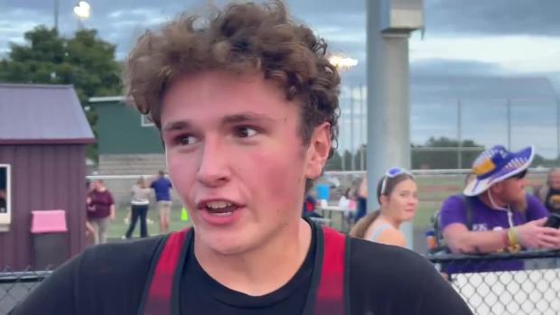 Keegan Dewall wins the co ed open boys race