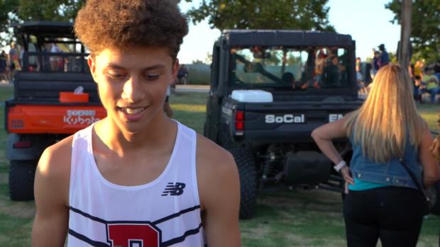 Buchanan's Zachary Alvord After Winning Gold Frosh Race