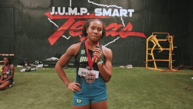 Alexis Brown, 2nd in triple jump and 3rd in long jump