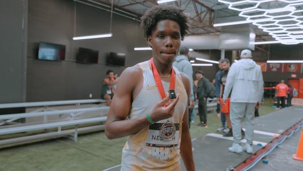 Miles Nesmith jumps 50-2.75 second in triple jump