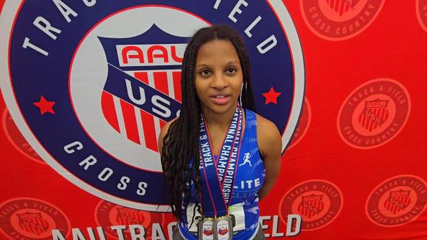 Gabrielle McKinney Flashes The Speed