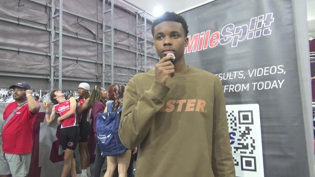 Tyler Key second in boy's 60m hurdles