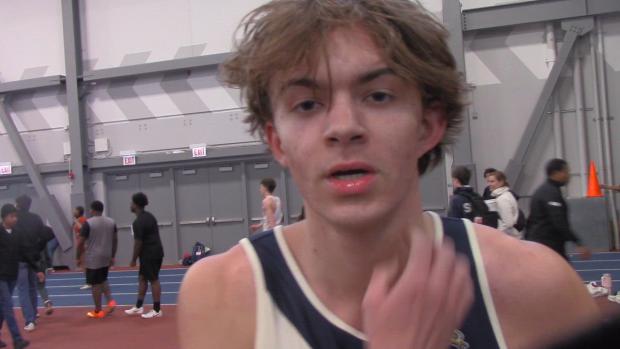 Jackson Miller shows off jets in boys Tracksmith mile