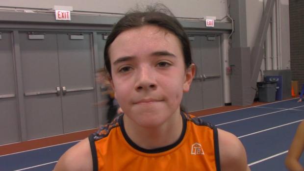 Tessa Mocko wins Misfits 6th grade mile