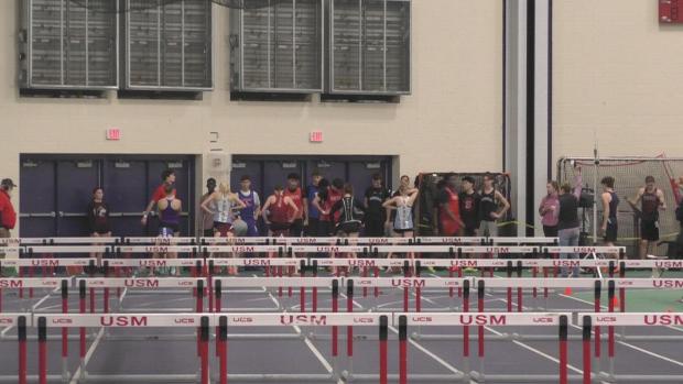 Girls 55 Hurdles Prelims Heat 2