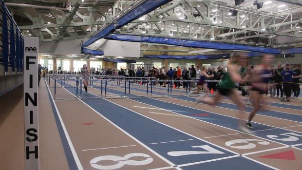 Girls 55 Hurdles Prelims Heat 1