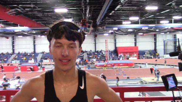 Axel Sallault after US #4 Indoor 8:23.49 3000m