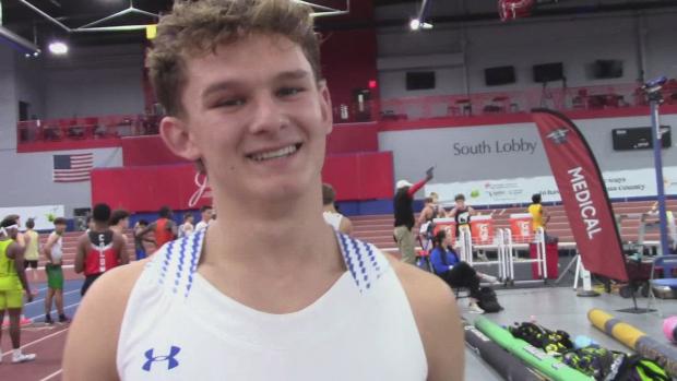 Jaxon Jerabek after US #1 HS, 5.42m Indoor Pole Vault