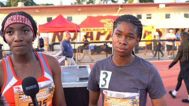 Clara Adams and London Welch Sweep 300m for LB Wilson