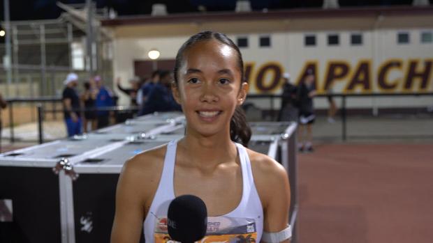 Kamilah Salim Reacts to Breaking 3000m Meet Record