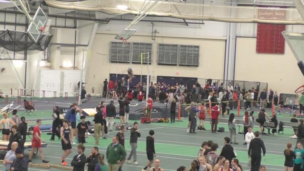 Senior Boys 55 Hurdles Finals Section 1