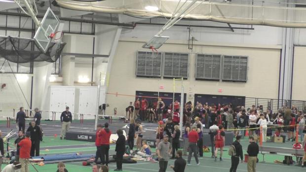 Senior Boys 55 Hurdles Prelims Heat 3
