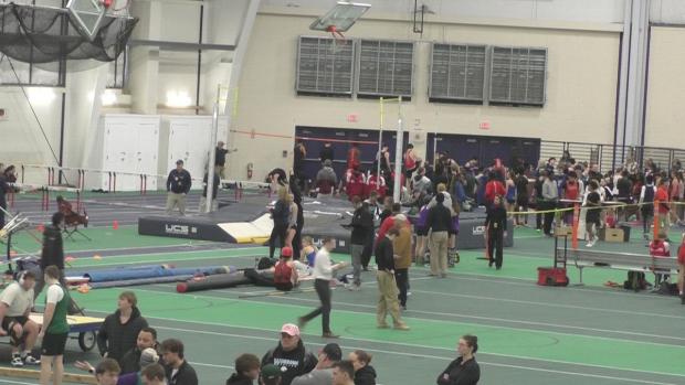 Senior Boys 55 Hurdles Prelims Heat 2