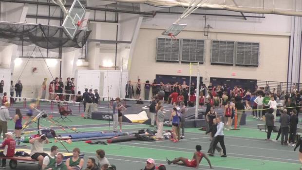 Senior Girls 55 Hurdles Prelims Heat 3