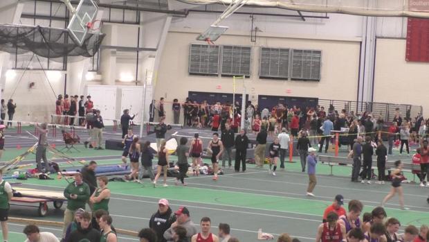 Senior Girls 55 Hurdles Prelims Heat 2