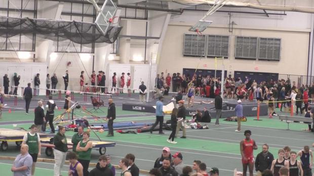 Senior Girls 55 Hurdles Prelims Heat 1