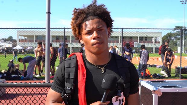 Quran Clayton After Winning the 60m Dash and 60m Hurdles