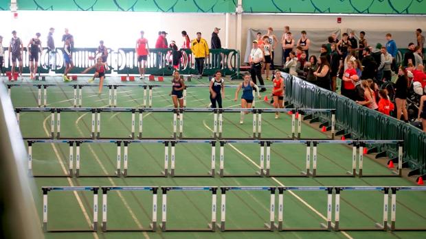 Girls 60 Hurdles Prelims Heat 3