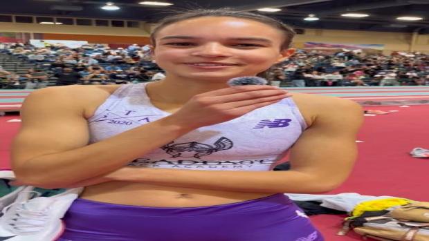 Payton Mathelier wins the 400m with 56.10 