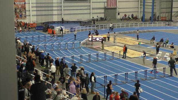 Division 1 Boys 55 Hurdles Prelims Heat 3