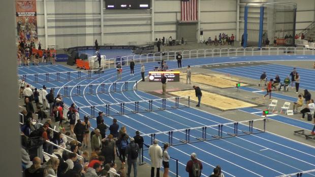 Division 2 Girls 55 Hurdles Prelims Heat 1