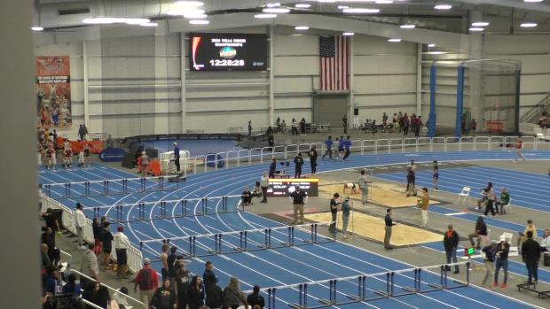 Division 1 Girls 55 Hurdles Prelims Heat 1