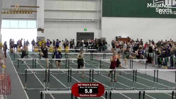 Division 2 Boys 55 Hurdles Prelims Heat 1