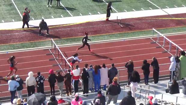 Girls 100 Hurdles Heat 1
