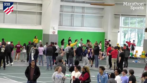 Division 1 Girls 55 Hurdles Prelims Heat 1