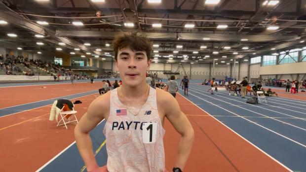 Declan Slavin runs off to a new indoor PR