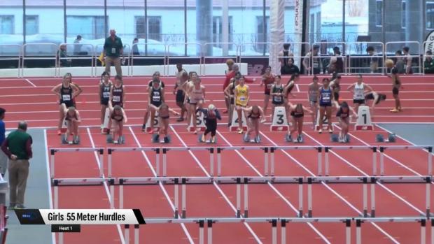 Division 2 Girls 55 Hurdles Prelims Heat 1