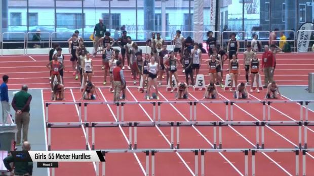 Division 2 Girls 55 Hurdles Prelims Heat 3
