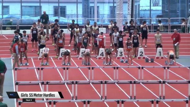 Division 2 Girls 55 Hurdles Prelims Heat 4