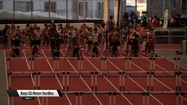 Division 3 Boys 55 Hurdles Prelims Heat 1