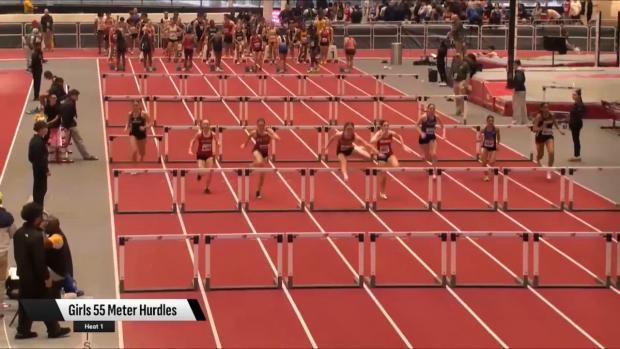 Division 3 Girls 55 Hurdles Prelims Heat 1
