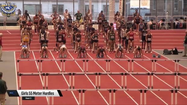 Division 4 Girls 55 Hurdles Prelims Heat 3