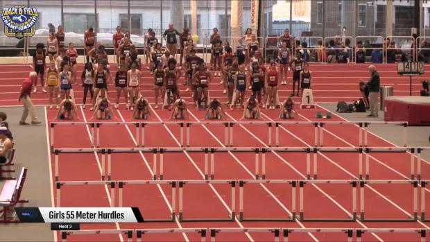 Division 4 Girls 55 Hurdles Prelims Heat 2