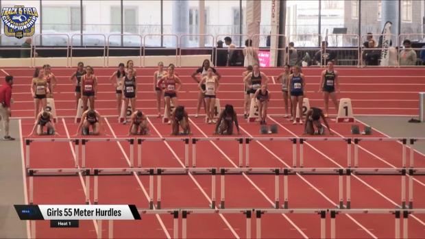Division 1 Girls 55 Hurdles Prelims Heat 1