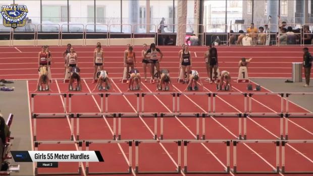 Division 1 Girls 55 Hurdles Prelims Heat 2