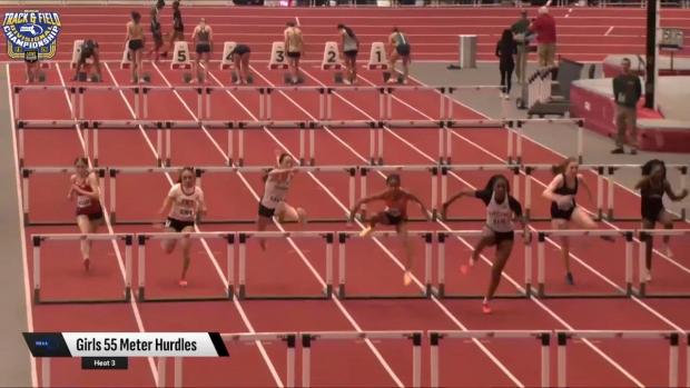 Division 1 Girls 55 Hurdles Prelims Heat 3