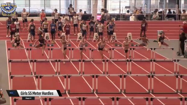 Division 1 Girls 55 Hurdles Prelims Heat 4